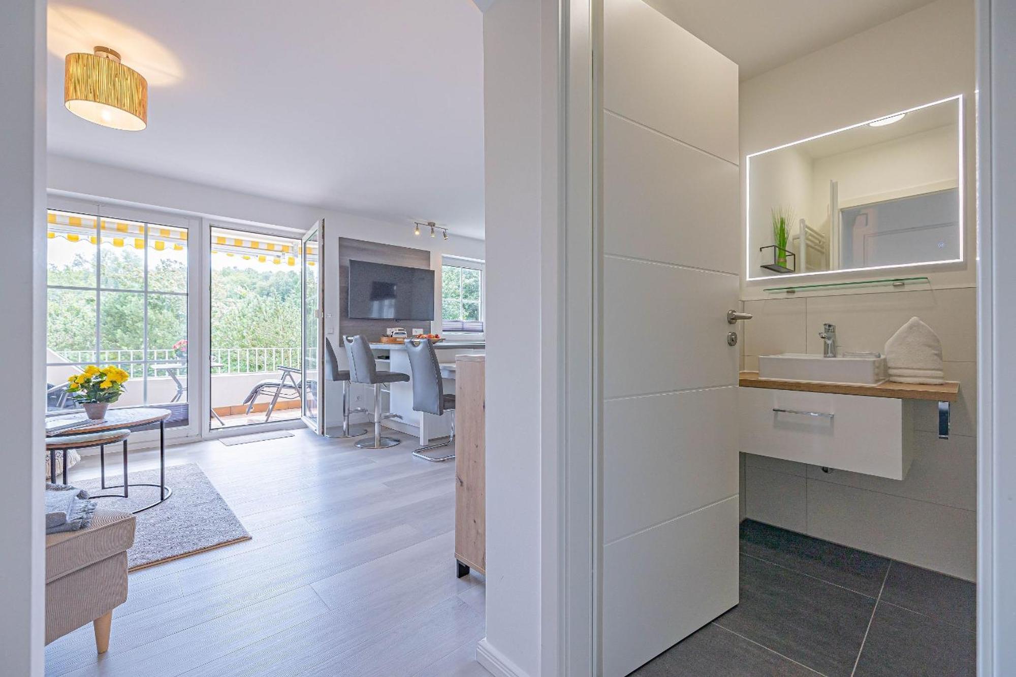 Fewo1846 - Strandresidenz Wassersleben Suedblick App 689 - Komfortables Apartment Mit Balkon Und Meerblick Harrislee Bagian luar foto
