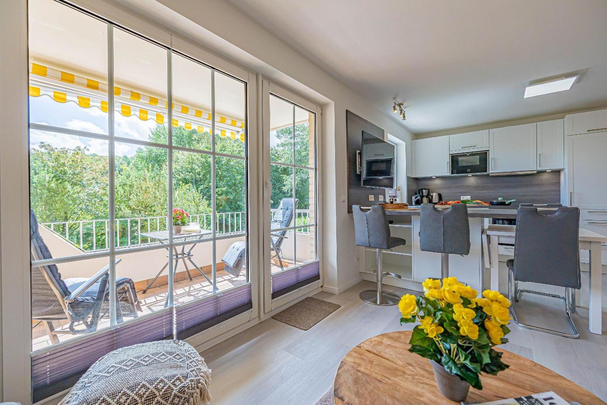 Fewo1846 - Strandresidenz Wassersleben Suedblick App 689 - Komfortables Apartment Mit Balkon Und Meerblick Harrislee Bagian luar foto